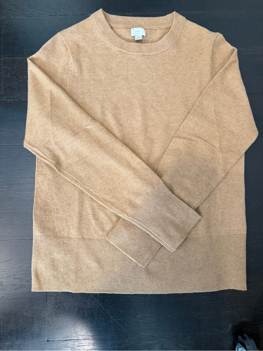 a new day Women's Crewneck Sweater in Camel/Tan